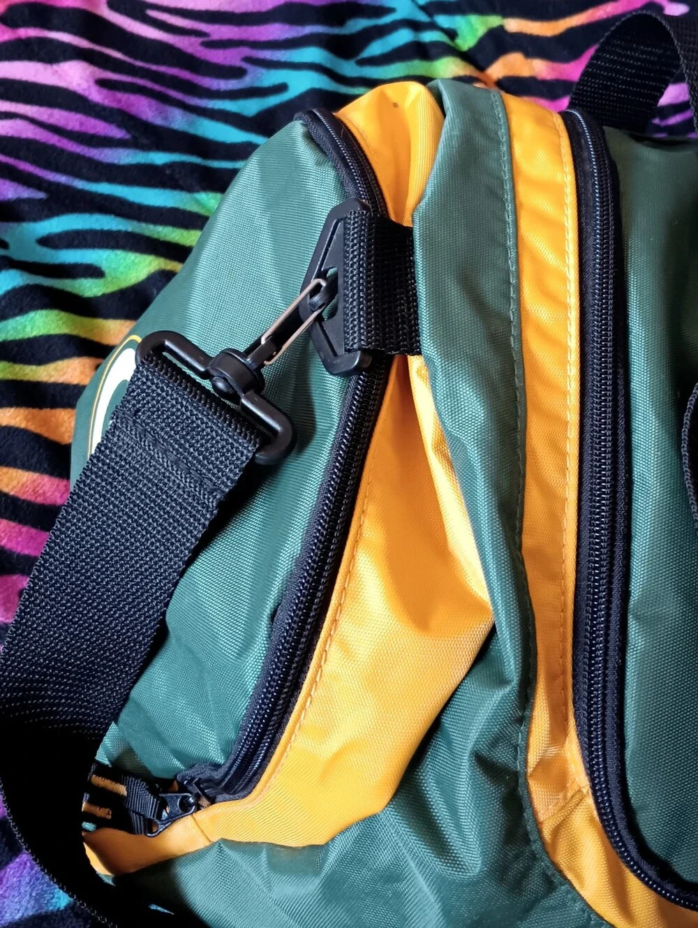 💚💛 Y2K Vintage Reebok Green Bay Packers Duffel Bag NFL Gym Travel 2000s